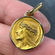 Load image into Gallery viewer, French Augis Mazzoni Jesus Christ Crown of Thorns  18K Yellow Gold Medal Pendant