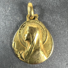 Load image into Gallery viewer, French Emile Dropsy Virgin Mary 18K Yellow Gold Medal Pendant