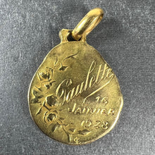 Load image into Gallery viewer, French Emile Dropsy Virgin Mary 18K Yellow Gold Medal Pendant