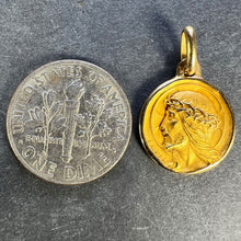 Load image into Gallery viewer, French Augis Mazzoni Jesus Christ Crown of Thorns  18K Yellow Gold Medal Pendant