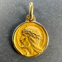 Load image into Gallery viewer, French Augis Mazzoni Jesus Christ Crown of Thorns  18K Yellow Gold Medal Pendant