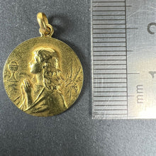 Load image into Gallery viewer, French 18K Yellow Gold Rasumny Wine and Wheat Harvest Charm Pendant