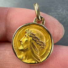 Load image into Gallery viewer, French Augis Mazzoni Jesus Christ Crown of Thorns  18K Yellow Gold Medal Pendant
