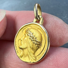 Load image into Gallery viewer, French Augis Mazzoni Jesus Christ Crown of Thorns  18K Yellow Gold Medal Pendant