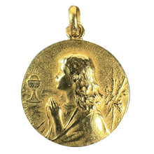 Load image into Gallery viewer, French 18K Yellow Gold Rasumny Wine and Wheat Harvest Charm Pendant