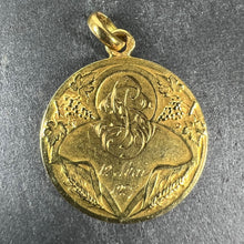 Load image into Gallery viewer, French 18K Yellow Gold Rasumny Wine and Wheat Harvest Charm Pendant