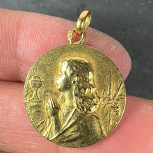 Load image into Gallery viewer, French 18K Yellow Gold Rasumny Wine and Wheat Harvest Charm Pendant