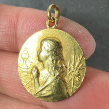 Load image into Gallery viewer, French 18K Yellow Gold Rasumny Wine and Wheat Harvest Charm Pendant