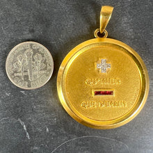 Load image into Gallery viewer, Extra Large Augis Plus Qu’Hier Ruby Diamond 18K Yellow Gold Love Pendant