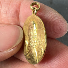 Load image into Gallery viewer, French 18K Yellow Gold Rasumny Wine and Wheat Harvest Charm Pendant