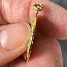Load image into Gallery viewer, French 18K Yellow Gold Rasumny Wine and Wheat Harvest Charm Pendant