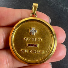 Load image into Gallery viewer, Extra Large Augis Plus Qu’Hier Ruby Diamond 18K Yellow Gold Love Pendant