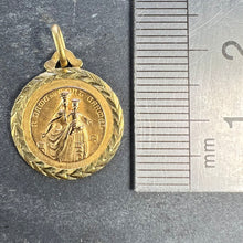 Load image into Gallery viewer, Dropsy Notre Dame de Mont Carmel Sacred Heart 18K Yellow Gold Medal Pendant