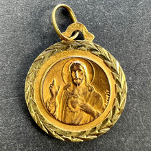 Load image into Gallery viewer, Dropsy Notre Dame de Mont Carmel Sacred Heart 18K Yellow Gold Medal Pendant