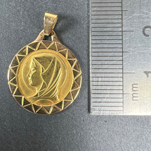 Load image into Gallery viewer, French Virgin Mary 18K Yellow Gold Medal Pendant