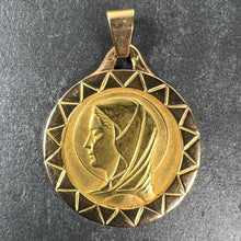 Load image into Gallery viewer, French Virgin Mary 18K Yellow Gold Medal Pendant