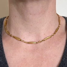 Load image into Gallery viewer, French 18K Yellow Gold Fancy Faceted Curb Link Watch Chain Necklace