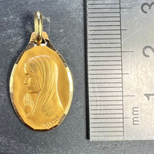 Load image into Gallery viewer, French Augis Virgin Mary 18K Yellow Gold Medal Pendant