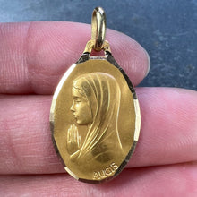 Load image into Gallery viewer, French Augis Virgin Mary 18K Yellow Gold Medal Pendant
