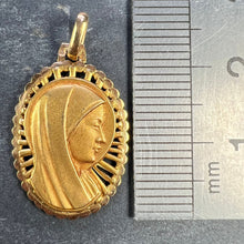 Load image into Gallery viewer, French Virgin Mary 18K Yellow Gold Religious Medal Pendant