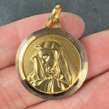 Load image into Gallery viewer, Vintage French Virgin Mary 18K Yellow Gold Medal Pendant
