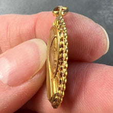Load image into Gallery viewer, French Virgin Mary 18K Yellow Gold Religious Medal Pendant