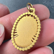 Load image into Gallery viewer, French Virgin Mary 18K Yellow Gold Religious Medal Pendant
