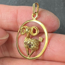 Load image into Gallery viewer, French 18K Yellow Gold Ares Sheep Ram Zodiac Charm Pendant