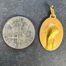 Load image into Gallery viewer, French Augis Virgin Mary 18K Yellow Gold Religious Medal Pendant