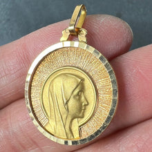 Load image into Gallery viewer, Vintage French Virgin Mary 18K Yellow Rose Gold Sunburst Medal Pendant