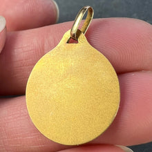 Load image into Gallery viewer, French Virgin Mary 18K Yellow Gold Religious Medal Pendant