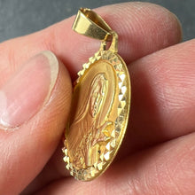 Load image into Gallery viewer, French Saint Therese 18K Yellow Gold Charm Medal Pendant