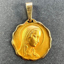 Load image into Gallery viewer, French Virgin Mary 18K Yellow Gold Religious Medal Pendant