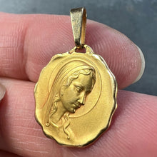 Load image into Gallery viewer, French Virgin Mary 18K Yellow Gold Religious Medal Pendant