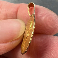 Load image into Gallery viewer, French Virgin Mary 18K Yellow Gold Religious Medal Pendant