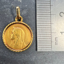 Load image into Gallery viewer, French Perroud Pagdi 18K Yellow Gold Virgin Mary Medal Pendant