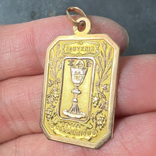 Load image into Gallery viewer, French First Communion 18K Yellow Rose Gold Medal Charm Pendant