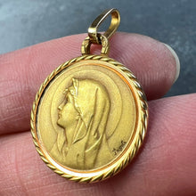 Load image into Gallery viewer, French Perroud Pagdi 18K Yellow Gold Virgin Mary Medal Pendant