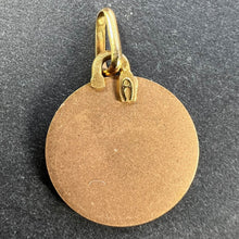 Load image into Gallery viewer, French Augis Religious Virgin Mary 18K Yellow Rose Gold Medal Pendant
