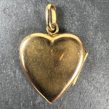 Load image into Gallery viewer, French 18K Yellow Gold Red Ruby Heart Locket Flower Charm Pendant