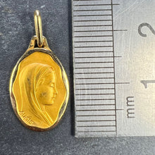 Load image into Gallery viewer, French Augis Virgin Mary 18K Yellow Gold Religious Medal Pendant