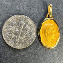 Load image into Gallery viewer, French Augis Virgin Mary 18K Yellow Gold Religious Medal Pendant