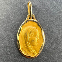 Load image into Gallery viewer, French Augis Virgin Mary 18K Yellow Gold Religious Medal Pendant