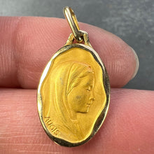 Load image into Gallery viewer, French Augis Virgin Mary 18K Yellow Gold Religious Medal Pendant
