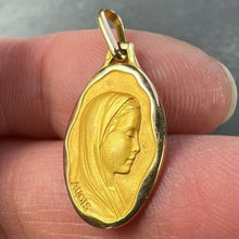 Load image into Gallery viewer, French Augis Virgin Mary 18K Yellow Gold Religious Medal Pendant