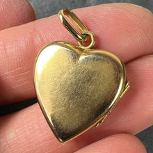Load image into Gallery viewer, French 18K Yellow Gold Red Ruby Heart Locket Flower Charm Pendant