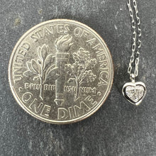 Load image into Gallery viewer, Heart-Shaped Diamond 0.14 Carat Platinum Charm Pendant Necklace