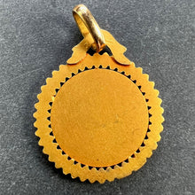 Load image into Gallery viewer, French Dropsy Perriat Virgin Mary 18K Yellow Gold Religious Medal Pendant