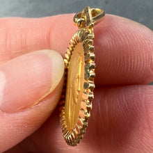 Load image into Gallery viewer, French Dropsy Perriat Virgin Mary 18K Yellow Gold Religious Medal Pendant