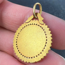 Load image into Gallery viewer, French Dropsy Perriat Virgin Mary 18K Yellow Gold Religious Medal Pendant